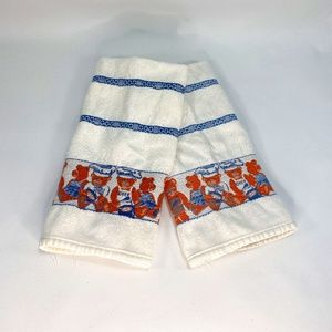 Vintage Teddy Bear Kitchen Dish Towel Cooking Chefs Santens Cotton Terry Cloth